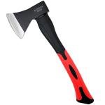 Camping Axe，15” Small Hatchet for Chopping Wood and Splitting ，Forged Carbon Steel ，Fiberglass Shock Reduction Handle with Anti-Slip Grip