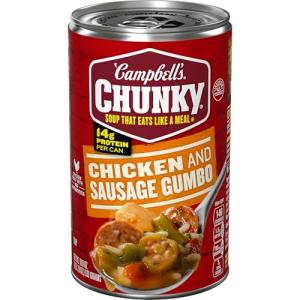 Campbell’s Chunky Soup, Chicken and Sausage Gumbo, 18.8 Oz Can