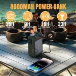 Raddy RE40 Portable Shortwave Radio FM/AM/SW/WB Receiver, 4000mAh Retro Emergency Radio with BT/USB/TF and NOAA Alerts, Pocket Radio with USB-C Rechargeable