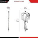 CRAFTSMEN Multi-Tool Key 20-in-1 Premium Stainless Steel Gr 17-4 PH, Heavy Duty Strength 5mm thick, EDC, Keychain Gadget, Bottle & Box Opener, Pry Bar, TSA, Christmas Gift, Stocking Sock Stuffer