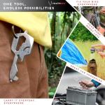 CRAFTSMEN Multi-Tool Key 20-in-1 Premium Stainless Steel Gr 17-4 PH, Heavy Duty Strength 5mm thick, EDC, Keychain Gadget, Bottle & Box Opener, Pry Bar, TSA, Christmas Gift, Stocking Sock Stuffer