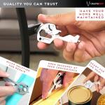 CRAFTSMEN Multi-Tool Key 20-in-1 Premium Stainless Steel Gr 17-4 PH, Heavy Duty Strength 5mm thick, EDC, Keychain Gadget, Bottle & Box Opener, Pry Bar, TSA, Christmas Gift, Stocking Sock Stuffer