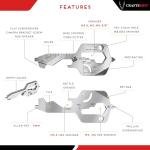 CRAFTSMEN Multi-Tool Key 20-in-1 Premium Stainless Steel Gr 17-4 PH, Heavy Duty Strength 5mm thick, EDC, Keychain Gadget, Bottle & Box Opener, Pry Bar, TSA, Christmas Gift, Stocking Sock Stuffer