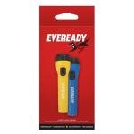 EVEREADY LED Flashlights (4-Pack), Bright Flashlights for Emergencies and Camping Gear, Flash Light with AA Batteries Included, Blue/Yellow (4-Pack)