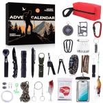Survival Kit Advent Calendar for Men 24 Days Countdown with Premium Outdoor Survival Tools with Essential Emergency Gear Cool Gadgets Ideal Gift for Adventurers Campers Survivalists