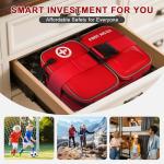 Crmea 516 Piece First Aid Kit for Car, Travel & Home - Large Professional Waterproof Compact Labeled Emergency Kit with Molle Shoulder Strap Backpack for Camping, Hiking & Survival