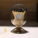 24 Count Sheet - 1" Round Adhesive Match Striker Paper Stickers | 1 inch Circle Replacement Stryker Stricker for Safety Matches | Peel & Stick Flint Lighter Dot Pad (Striped)