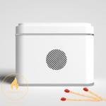 24 Count Sheet - 1" Round Adhesive Match Striker Paper Stickers | 1 inch Circle Replacement Stryker Stricker for Safety Matches | Peel & Stick Flint Lighter Dot Pad (Striped)