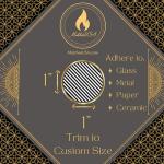 24 Count Sheet - 1" Round Adhesive Match Striker Paper Stickers | 1 inch Circle Replacement Stryker Stricker for Safety Matches | Peel & Stick Flint Lighter Dot Pad (Striped)