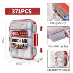 RHINO RESCUE 350 Pieces OSHA All-Purpose First Aid Kit, Home & Office Professional Medical Supplies, Ideal for Emergency, School, Business FSA HSA Eligible