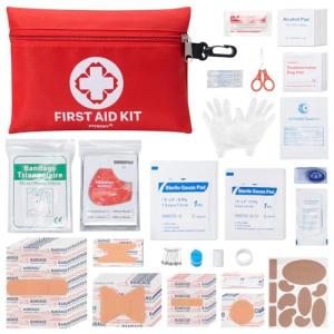 PTEROMY 150 Piece Mini First Aid Kit, Portable Small Emergency Kits Compact 1st Aid Kit for Car, Travel, Home, Camping, Outdoor, Hiking