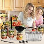 Canning Supplies Kits with 21.5 Qt Canning Pot, 7pcs Mason Jars, Tongs, Stainless Steel Jar Rack, Funnel, Lid Lifter Water Bath Canner Tool Set