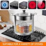 Canning Supplies Kits with 21.5 Qt Canning Pot, 7pcs Mason Jars, Tongs, Stainless Steel Jar Rack, Funnel, Lid Lifter Water Bath Canner Tool Set