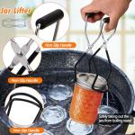 Canning Supplies Kits with 21.5 Qt Canning Pot, 7pcs Mason Jars, Tongs, Stainless Steel Jar Rack, Funnel, Lid Lifter Water Bath Canner Tool Set