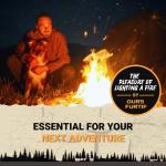 OURS FURTIF Fire Starter Survival Kit – 3/8" Ferro Rod with Multi-Tool Striker & Natural Fatwood Tinder – 15,000+ Strikes Waterproof Flint Fire Steel – Bushcraft, Camping & Emergency Gear