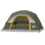 CAMPROS CP 4 Person Tent, Dome Tents for Camping with Rainfly, Waterproof Camping Tent Easy Set Up, Portable Family Tent with Large Mesh Window & Carry Bag for Outdoor Hiking