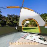 CAMPROS CP 4 Person Tent, Dome Tents for Camping with Rainfly, Waterproof Camping Tent Easy Set Up, Portable Family Tent with Large Mesh Window & Carry Bag for Outdoor Hiking