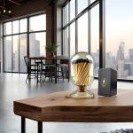 Includes Matches ! | Smoke Gray Glass Matches Cloche | Grey Tinted Decorative Match Holder Jar for Candles Set Display (Black Matches)