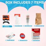 Shart Kit - 7 Items - Poop Prank Gag Gift. Includes Wet Wipes, Disposable Underwear, Hilarious Badge, More. Stinky Novelty Accident Emergency Fart Joke for Dad, Husband, Family