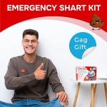 Shart Kit - 7 Items - Poop Prank Gag Gift. Includes Wet Wipes, Disposable Underwear, Hilarious Badge, More. Stinky Novelty Accident Emergency Fart Joke for Dad, Husband, Family