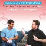 Shart Kit - 7 Items - Poop Prank Gag Gift. Includes Wet Wipes, Disposable Underwear, Hilarious Badge, More. Stinky Novelty Accident Emergency Fart Joke for Dad, Husband, Family