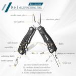 MINI Multitool Pliers, Birthday Christmas Gifts for Men Boyfriend Dad Husband Women, Pocket Knife 14-In-1, Rugged and Practical Portable Computer and Bike Gadgets, Black Camping and Survival Tools