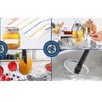 Canning Jar Lifter Tongs with Jar Lid Lifter Magnetic Lid Lifter,Canning Bubble Popper Bubble Remover and Canning Labels for Canning Supplies Starter Kit,4Pcs Canning Tools-Blue