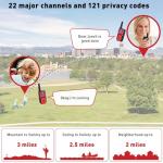 WokTok Adult Walkie Talkies Long Range Rechargeable Portable Two-Way Walkie Talkie, Camping Gear, SOS Sirens, NOAA Weather Alarms, Kid's Toys, Easy-to-Use Walkie Talkies,2 Packs(No Batteries)