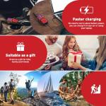 WokTok Adult Walkie Talkies Long Range Rechargeable Portable Two-Way Walkie Talkie, Camping Gear, SOS Sirens, NOAA Weather Alarms, Kid's Toys, Easy-to-Use Walkie Talkies,2 Packs(No Batteries)