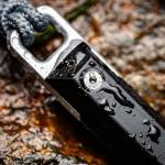 überleben | Hexå PRO Ferro Rod Fire Starter Survival Tool – Up to 26,000 Strikes, 1/2" Thick Hexagon Fire Steel with Striker & Lanyard – Waterproof Camping Essentials (Standard Black)