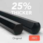 überleben | Hexå PRO Ferro Rod Fire Starter Survival Tool – Up to 26,000 Strikes, 1/2" Thick Hexagon Fire Steel with Striker & Lanyard – Waterproof Camping Essentials (Standard Black)