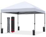 ABCCANOPY Pop Up Canopy - Outdoor Patio Portable Canopy Tent Heavy Duty for Backyard and Deck with 4 Sandbags(White, 10x10)