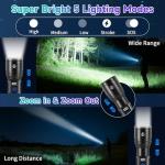 Rechargeable Flashlights High Lumens 99000, 2Pack Super Bright Flashlight Rechargeable, LED Flashlight Powerful, Handheld Tactical Flash Lights for Home, Christmas Gifts Stocking Stuffers for Men