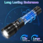 Rechargeable Flashlights High Lumens 99000, 2Pack Super Bright Flashlight Rechargeable, LED Flashlight Powerful, Handheld Tactical Flash Lights for Home, Christmas Gifts Stocking Stuffers for Men