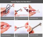 YUSUD Permanent Match Accessories, Never Ending Matchstick Parts, Forever Matches Strike Anywhere Replaceable Kit Included Scrapers, Flint Fire Starter Rods, Wicks and Sealed Waterproof Rubber Rings