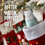 Brita Stainless Steel Premium Filtering Water Bottle, BPA-Free, Reusable, Insulated, Replaces 300 Plastic Water Bottles, Filter Lasts 2 Months or 40 Gallons, Includes 1 Filter, Glacier - 20 oz