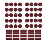 Match Striker Paper With Adhesive Sticker - 40 Round and 20 Long Strikers