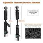 NVioAsport Paracord Survival Bracelet (3 Pack) - Adjustable with Fire Starter, Whistle, Compass - Survival Gear for Hiking, Camping, Fishing, Gifts for Men Dad Husband