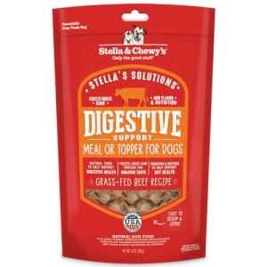 Stella & Chewy's Freeze-Dried Raw Dog Food for Digestive Health - Grass-Fed Beef Dinner Morsels - Natural Solution for Sensitive Stomach, Gas & Firm Stools - Premium Raw Nutrition - 13oz