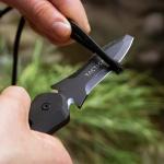 Tactica K.220 Search and Rescue Knife, Full Tang Fixed Blade, 420C Stainless Steel, Partially Serrated, Rope and Seatbelt Cutter, G10 Handle, Twist-Lock Sheath, MOLLE Compatible, Emergency Rescue Knife (Black, Blunt Tip)