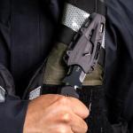 Tactica K.220 Search and Rescue Knife, Full Tang Fixed Blade, 420C Stainless Steel, Partially Serrated, Rope and Seatbelt Cutter, G10 Handle, Twist-Lock Sheath, MOLLE Compatible, Emergency Rescue Knife (Black, Blunt Tip)