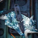 Tactica K.220 Search and Rescue Knife, Full Tang Fixed Blade, 420C Stainless Steel, Partially Serrated, Rope and Seatbelt Cutter, G10 Handle, Twist-Lock Sheath, MOLLE Compatible, Emergency Rescue Knife (Black, Blunt Tip)