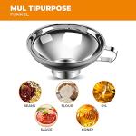 Pisol Canning Funnel for Kitchen Use, Wide Mouth Food Grade Stainless Steel Funnel for Wide and Regular Mouth Mason Jar, Deal for Filling Bottle, Liquid and Solid