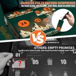 Rubypop Survival Advent Calendar 2025 for Adults, 24 Day Christmas Countdown for Men with Outdoor Survival Kit Emergency Tool Xmas Holiday Surprise Gifts for Outdoor Lovers