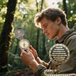 Afcrho Proverbs 3: 5-6 Engraved Compasses, Wood Box Greeting - Trust in The Lord Compass - Inspirational Gift Men, Christian Boys Baptism Gifts, Graduation Day with Wooden Box