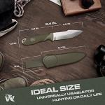 ODENWOLF WOLF-I Full Tang Survival Knife with Sheath - Stylish Tactical Fixed Blade - Made of D2 Steel - Bushcraft and Camping Knife Survival - Perfect EDC Outdoor Knife with TPE Handle