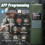 BAOFENG Radio AR-152 PRO Ham Radio Handheld 10W Rechargeable Walkie Talkies Long Range Two Way Radio NOAA Weather Radio with GPS,APP Programming Copy Frequency USB Charging Survival Radio(2 Pack)