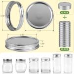 Canning Lids,12 Sets 3.39 inch（86mm） Jar Lids with Wide Mouth Jars,Upgrade Canning Lids with Rings,Split-Type with Leak Proof & Airtight,For Canning Food&Fruits DIY&Jam,Food Grade Material