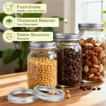 Canning Lids,12 Sets 3.39 inch（86mm） Jar Lids with Wide Mouth Jars,Upgrade Canning Lids with Rings,Split-Type with Leak Proof & Airtight,For Canning Food&Fruits DIY&Jam,Food Grade Material