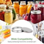 Canning Lids,12 Sets 3.39 inch（86mm） Jar Lids with Wide Mouth Jars,Upgrade Canning Lids with Rings,Split-Type with Leak Proof & Airtight,For Canning Food&Fruits DIY&Jam,Food Grade Material